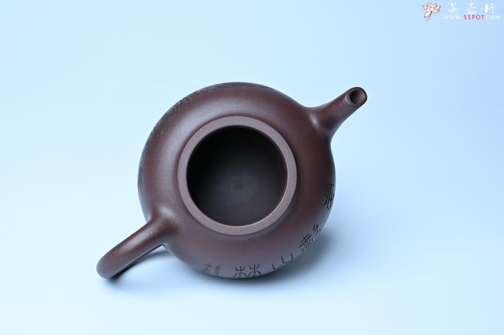 紫砂壶图片：油润黄龙山底槽青 全手工熹微壶 文气装饰 虎啸山林 期待与您结缘 - 美壶网