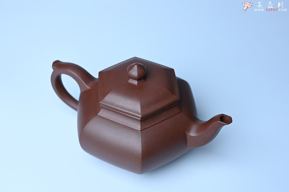 紫砂壶图片：实力派张海艳全手工六方笑樱壶 做工灰常精致 气韵流畅 - 美壶网