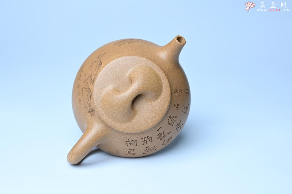 紫砂壶图片：潜力股周小培全手工老黄段泥（家藏老料 油润无比 识者自知）景舟石瓢 装饰鳜鱼图 双贵图 寓意富贵如意 - 美壶网