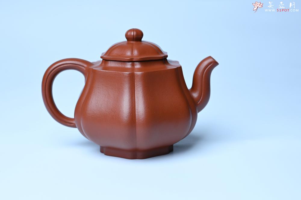 紫砂壶图片：美壶特惠 老朱泥高菱壶 茶人醉爱 - 美壶网