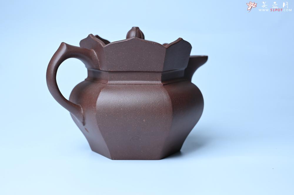 紫砂壶图片：摹古时大彬 优质调砂老紫泥全手工镶片僧帽壶 难度大 古韵悠悠 愈养迷人 - 美壶网