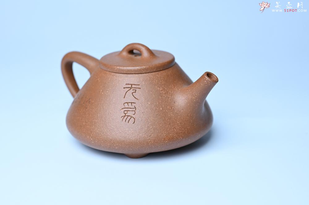 紫砂壶图片：油润五彩段泥 全手工薄胎子冶石瓢 难度大 骨肉匀挺 文气装饰罗汉图 无为 - 美壶网