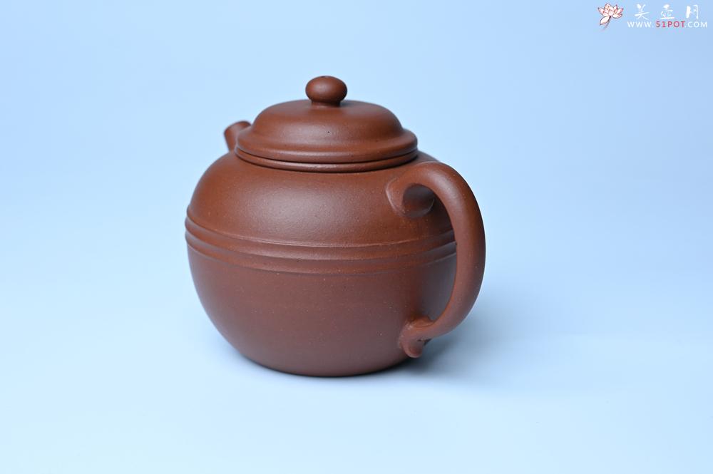 紫砂壶图片：美壶特惠 精致老清水泥腰线巨轮壶 茶人醉爱 - 美壶网