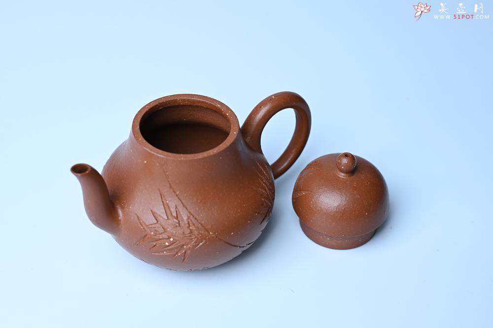 紫砂壶图片：美壶特惠 特好朱泥居不可无竹梨形壶 茶人醉爱 - 美壶网