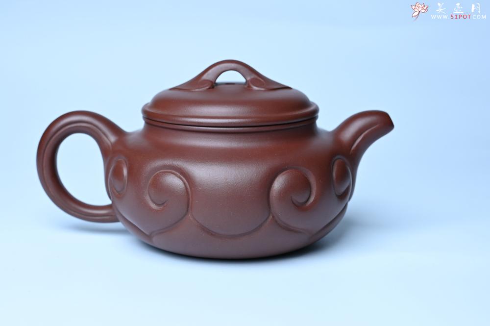 紫砂壶图片：美壶特惠 精致紫泥仿古如意壶 茶人醉爱 - 美壶网