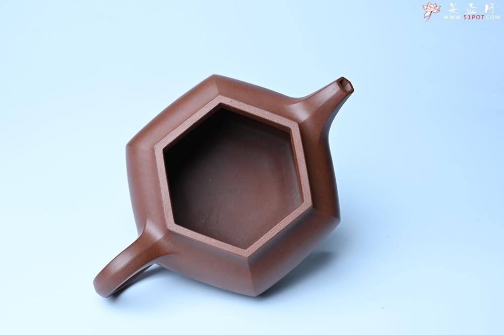 紫砂壶图片:实力派张海艳全手工精工六方仿古壶 气势磅礴 线面挺括平正 - 美壶网