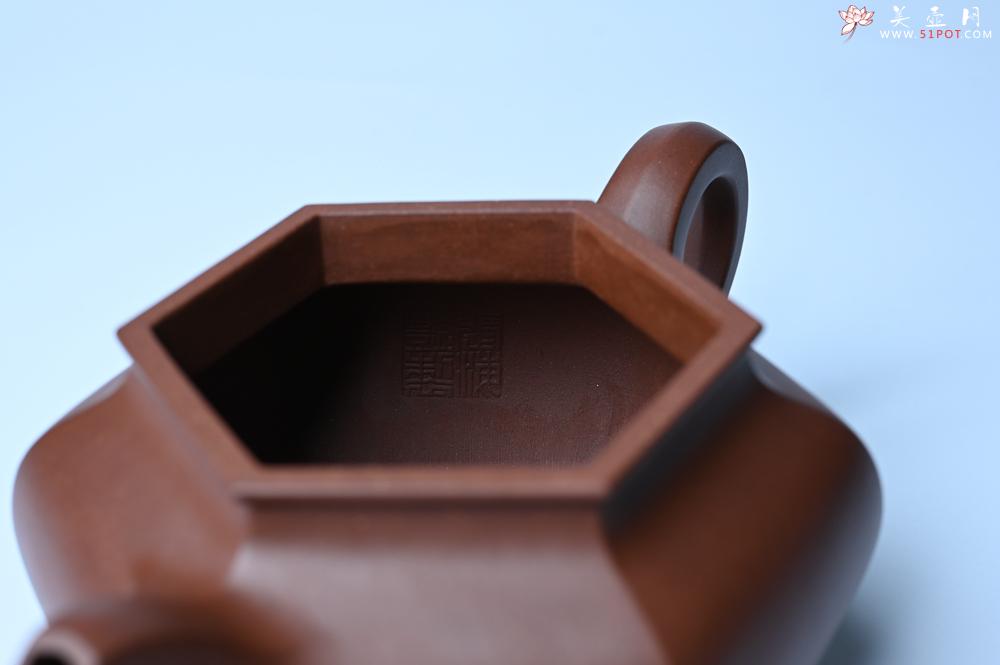 紫砂壶图片:实力派张海艳全手工精工六方仿古壶 气势磅礴 线面挺括平正 - 美壶网