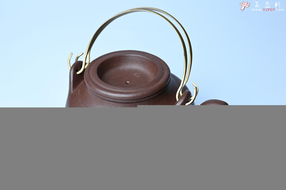 紫砂壶图片：美壶特惠 手工手制精致老紫泥提梁壶 茶人醉爱 - 美壶网
