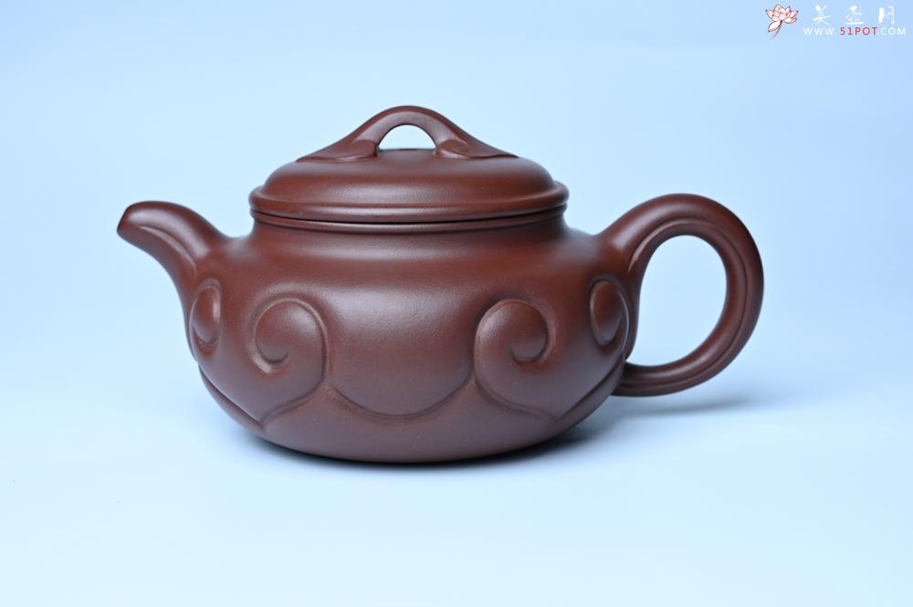 紫砂壶图片：美壶特惠 精致紫泥仿古如意壶 茶人醉爱 - 美壶网