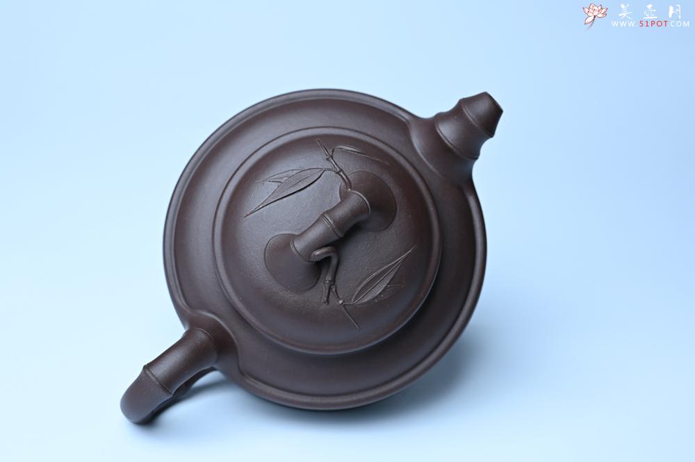 紫砂壶图片：美壶特惠 优质老紫泥双线竹鼓二式 养后特润 - 美壶网