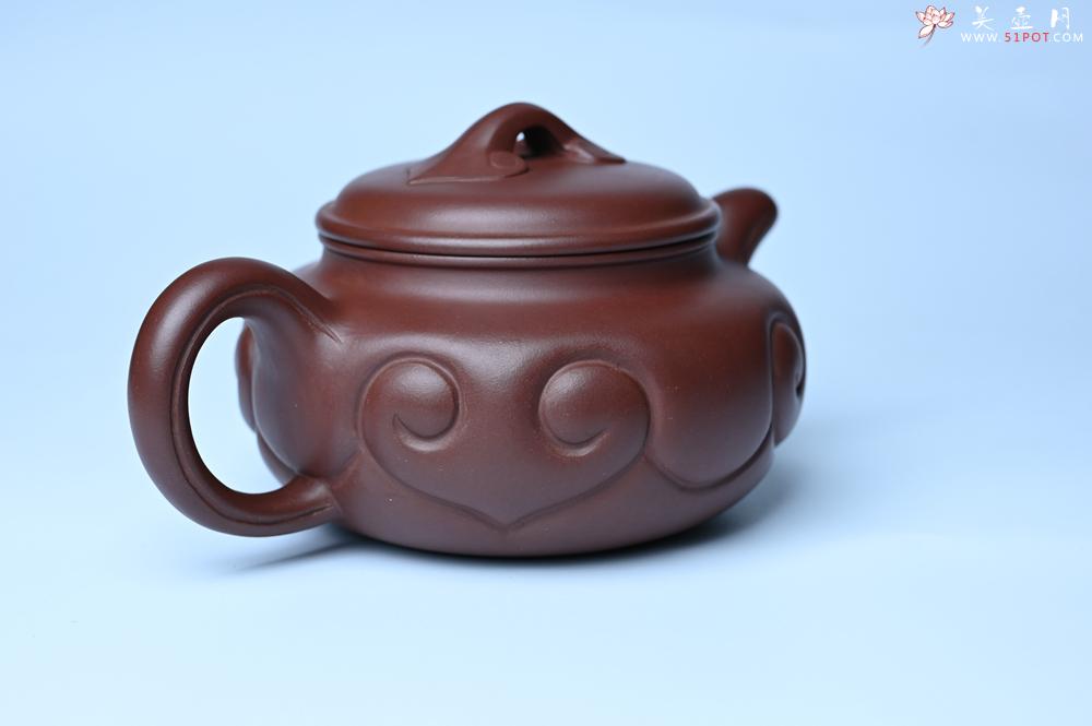 紫砂壶图片：美壶特惠 精致紫泥仿古如意壶 茶人醉爱 - 美壶网