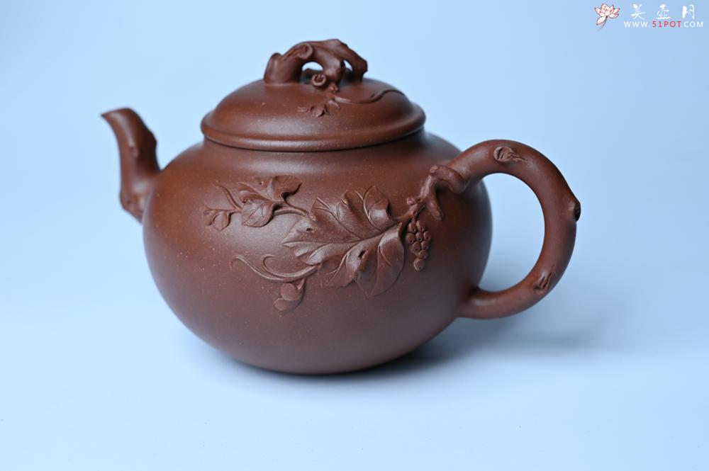 紫砂壶图片：美壶特惠 精品多子多福紫砂壶 帖叶生动细腻 送礼佳品 - 美壶网