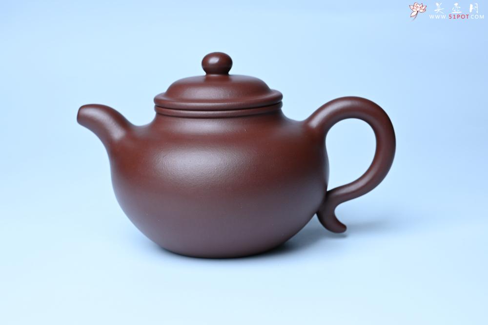 紫砂壶图片：潜力股周小培老师 4号井深井红皮龙 超精致全手工莲子茶壶 - 美壶网