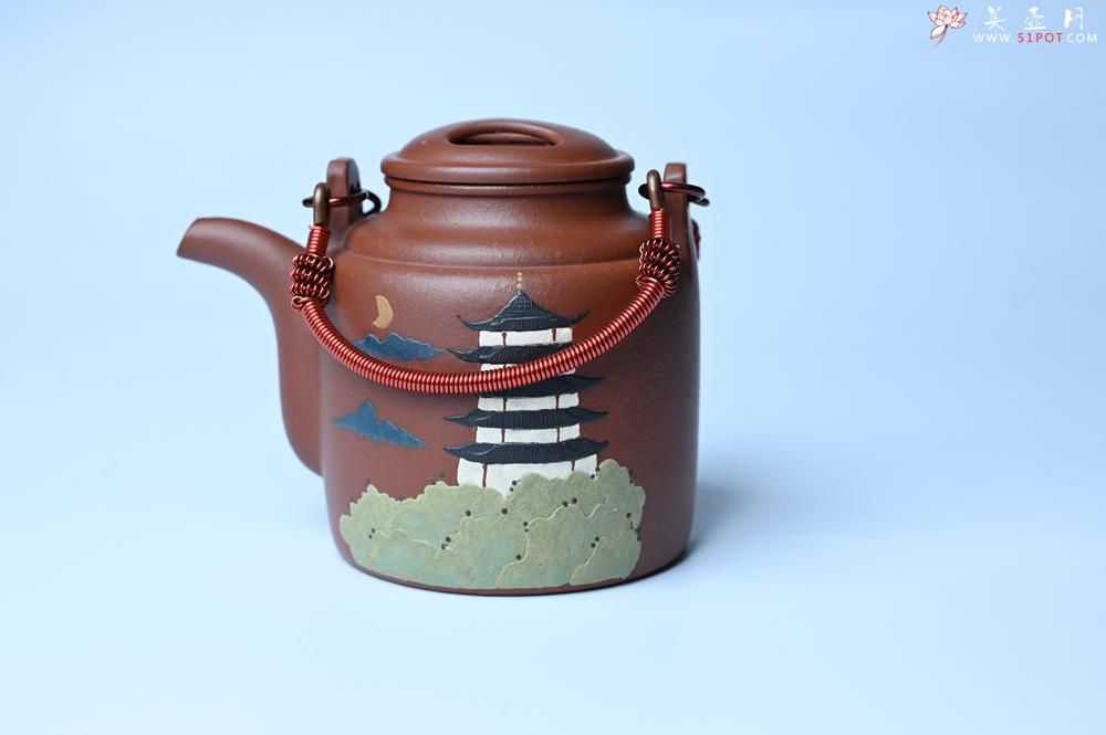 紫砂壶图片：美壶特惠 特好红皮龙精工洋桶壶 茶人醉爱 - 美壶网