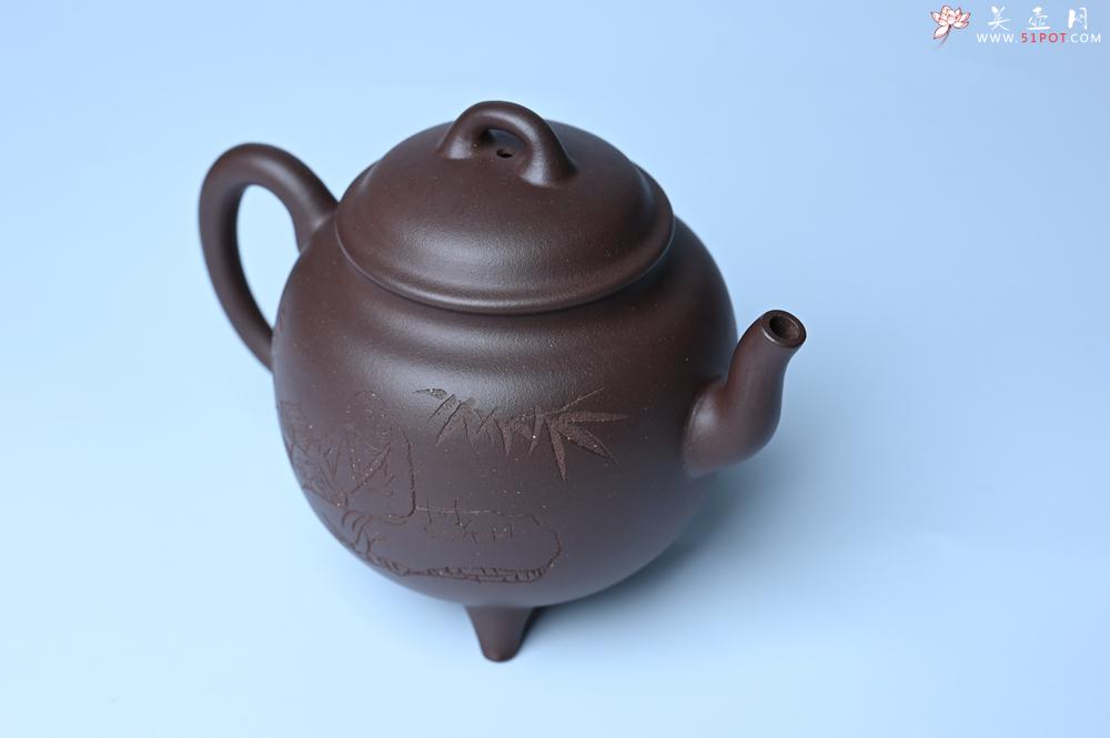 紫砂壶图片：美壶特惠 优质紫泥精致三足鼎壶 品茶论道 - 美壶网