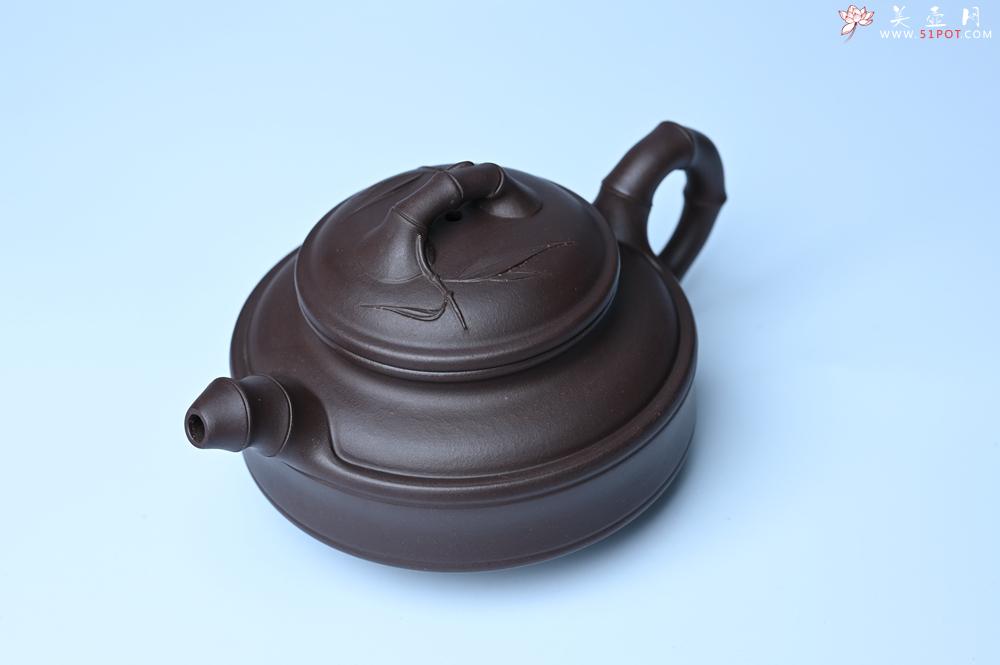 紫砂壶图片：美壶特惠 优质老紫泥双线竹鼓二式 养后特润 - 美壶网