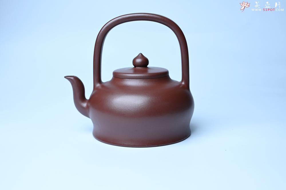 紫砂壶图片：潜力股周小培老师 4号井深井红皮龙 超精致全手工天星提梁壶 - 美壶网