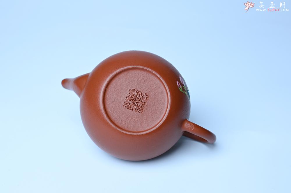 紫砂壶图片：美壶特惠 优质朱泥梨形壶 蝶恋花 茶人醉爱 - 美壶网