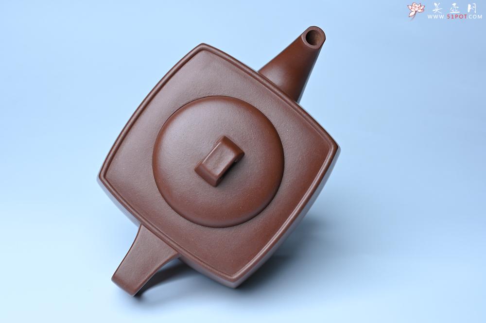 紫砂壶图片:实力派张海艳全手工精工砂四方壶 做工一流 - 美壶网