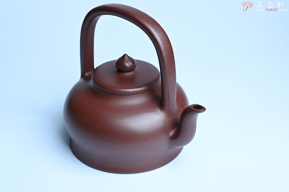 紫砂壶图片：潜力股周小培老师 4号井深井红皮龙 超精致全手工天星提梁壶 - 美壶网