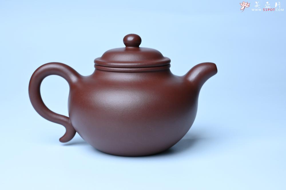 紫砂壶图片：潜力股周小培老师 4号井深井红皮龙 超精致全手工莲子茶壶 - 美壶网