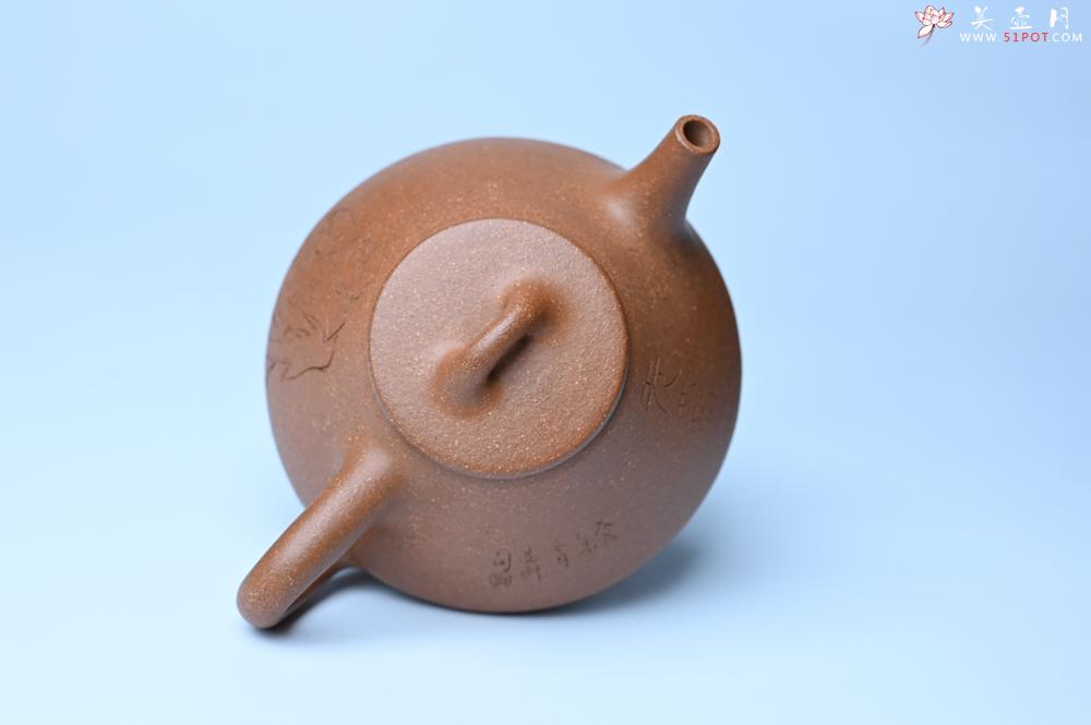 紫砂壶图片：油润五彩段泥 全手工薄胎子冶石瓢 难度大 骨肉匀挺 文气装饰罗汉图 无为 - 美壶网