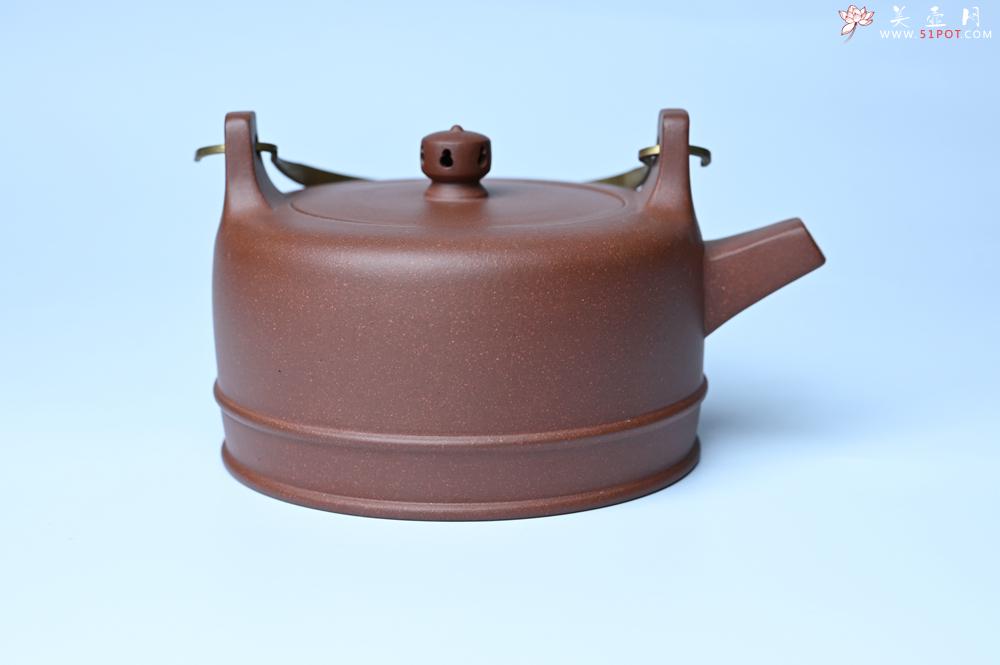 紫砂壶图片：美壶特惠 手工手制精致紫泥提梁壶 茶人醉爱 - 美壶网