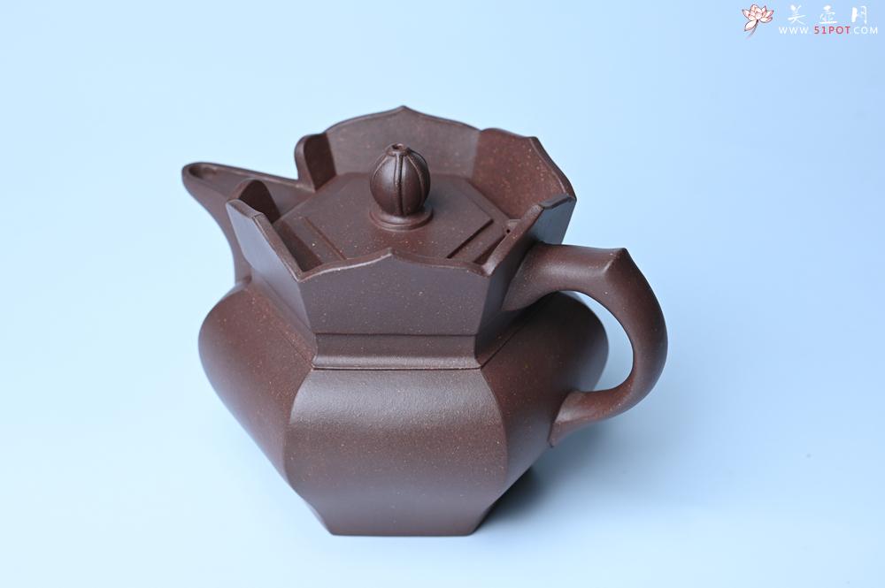 紫砂壶图片：摹古时大彬 优质调砂老紫泥全手工镶片僧帽壶 难度大 古韵悠悠 愈养迷人 - 美壶网