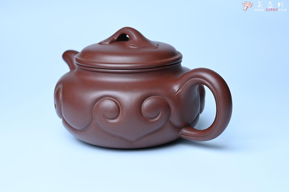 紫砂壶图片：美壶特惠 精致紫泥仿古如意壶 茶人醉爱 - 美壶网