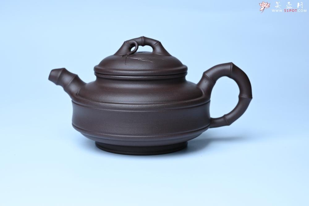 紫砂壶图片：美壶特惠 优质老紫泥双线竹鼓二式 养后特润 - 美壶网