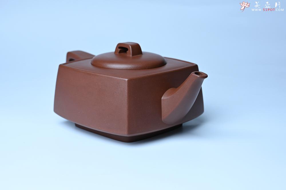 紫砂壶图片:实力派张海艳全手工精工砂四方壶 做工一流 - 美壶网