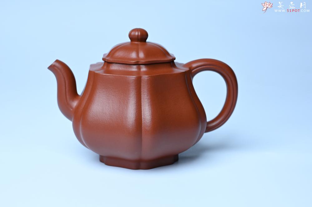 紫砂壶图片：美壶特惠 老朱泥高菱壶 茶人醉爱 - 美壶网