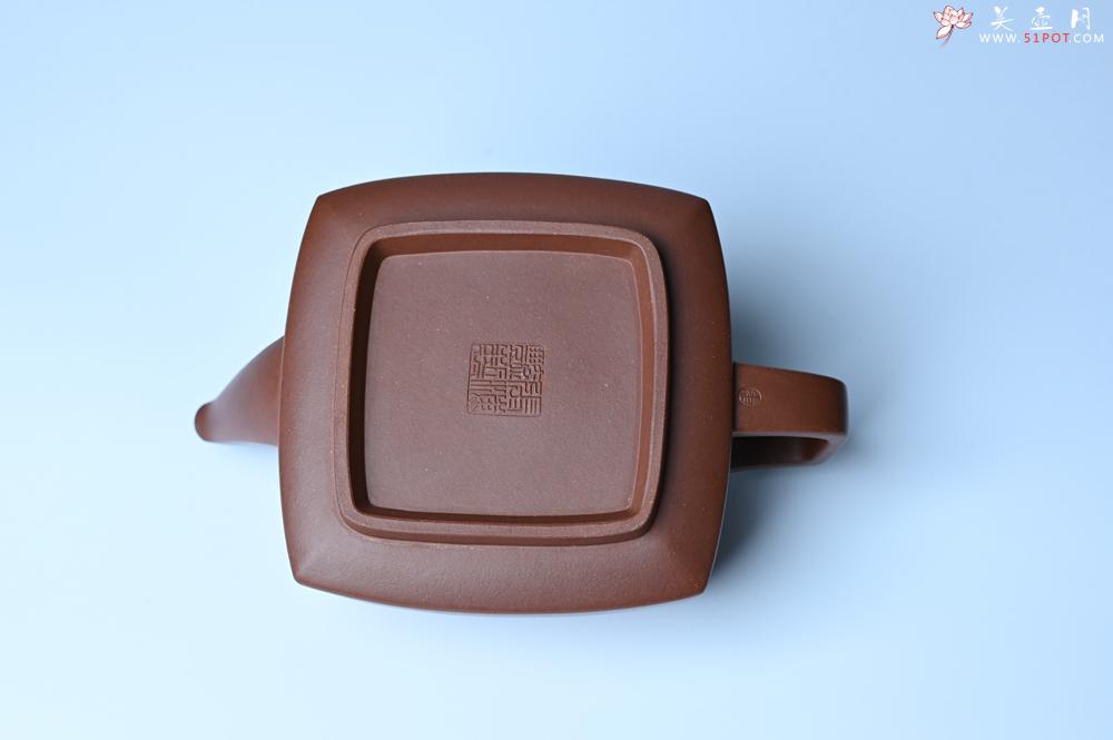 紫砂壶图片:实力派张海艳全手工精工砂四方壶 做工一流 - 美壶网