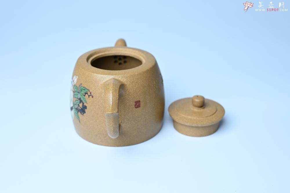 紫砂壶图片：美壶特惠 精致特好黄段泥井栏壶 泥绘祥瑞兔子 惠风和畅 寓意吉祥好运常来 - 美壶网