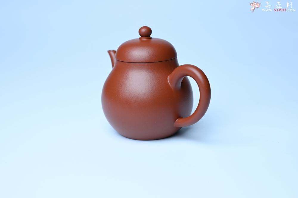 紫砂壶图片：美壶特惠 油润大红袍朱泥 手中无梨式 何以言茗事 小品高梨形 - 美壶网