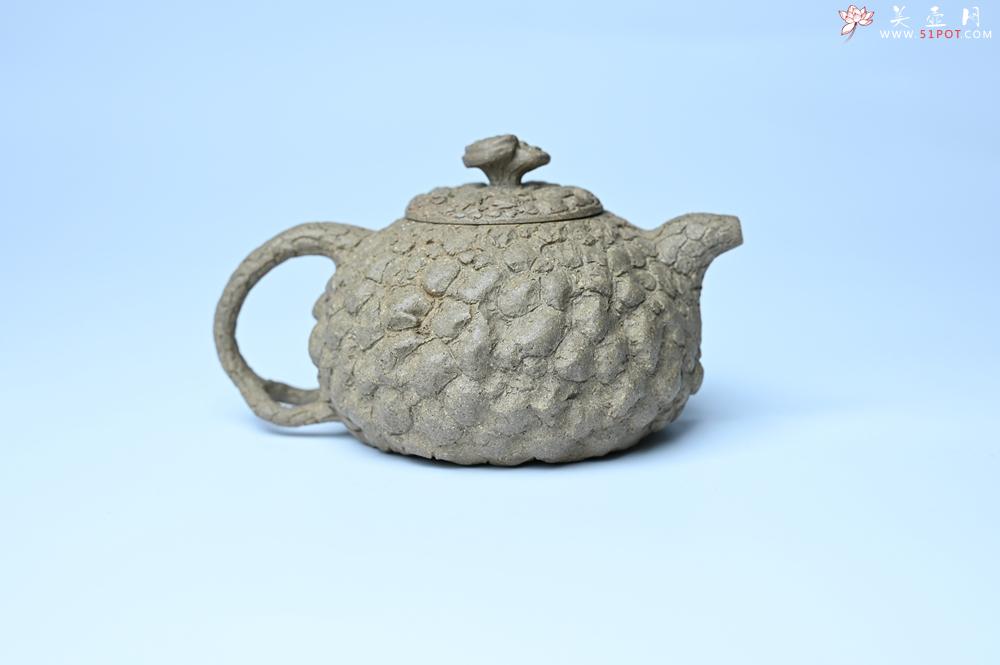 紫砂壶图片：美壶特惠 全手工老青段供春壶 肌理有老树瘿的感觉 灰常赞 - 美壶网