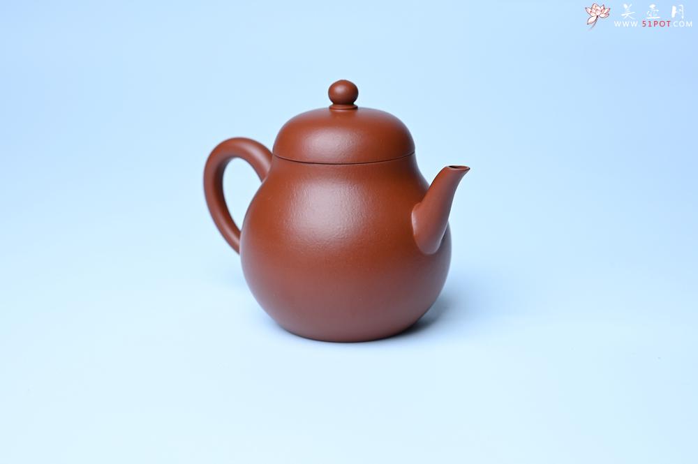 紫砂壶图片：美壶特惠 油润大红袍朱泥 手中无梨式 何以言茗事 小品高梨形 - 美壶网