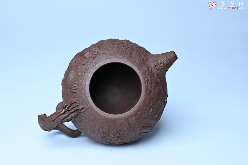 紫砂壶图片：潜力股赵老师实力演绎全手工龙供春壶 肌理细腻逼真 - 美壶网