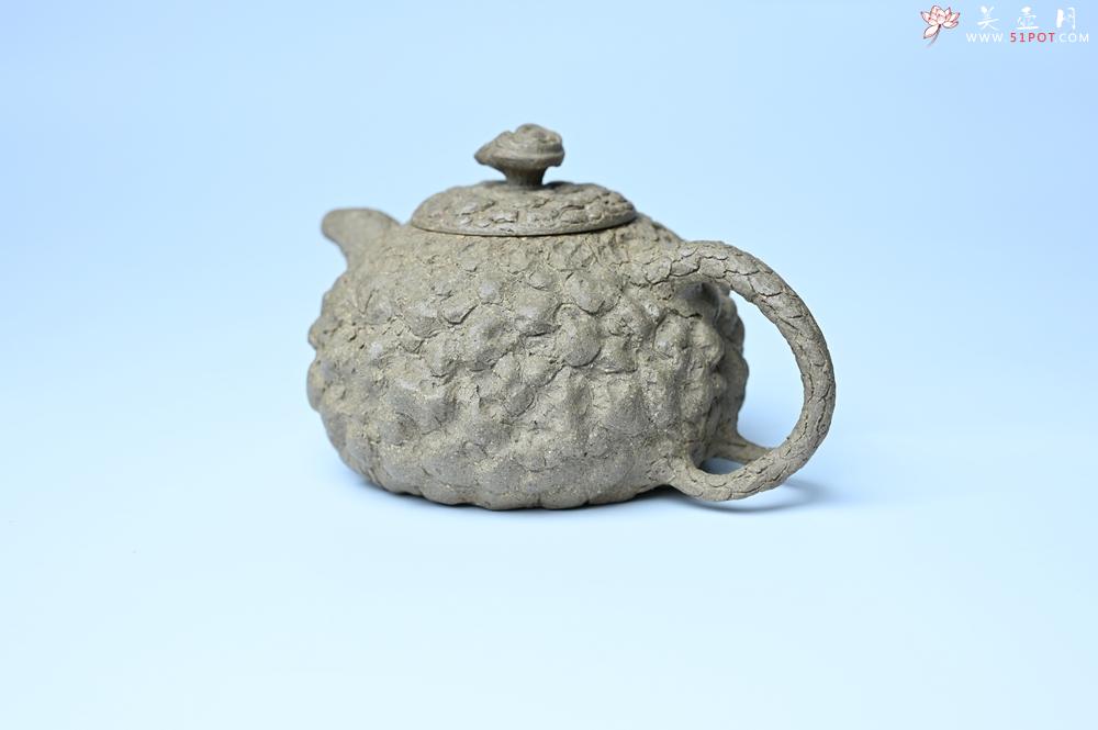 紫砂壶图片：美壶特惠 全手工老青段供春壶 肌理有老树瘿的感觉 灰常赞 - 美壶网