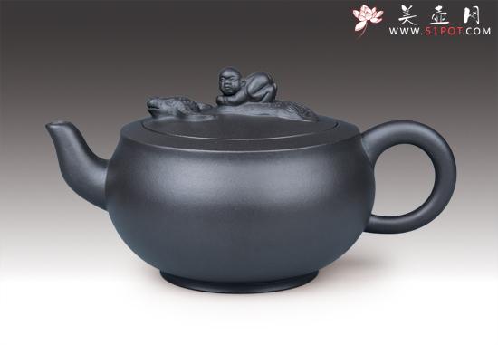 紫砂壶图片：牧童戏水 - 美壶网