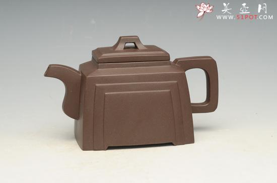 紫砂壶图片：四方双线 - 美壶网