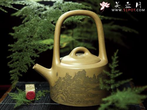 紫砂壶图片：曼生提梁 - 美壶网