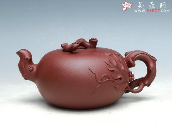 紫砂壶图片:松鼠葡萄壶 - 美壶网