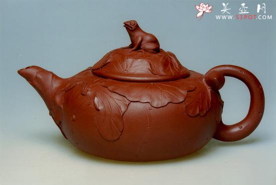 紫砂壶图片：青蛙荷叶壶 - 美壶网