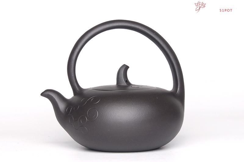 紫砂壶图片：水浪提梁 - 美壶网