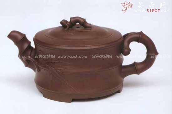 紫砂壶图片：上竹段壶 - 美壶网