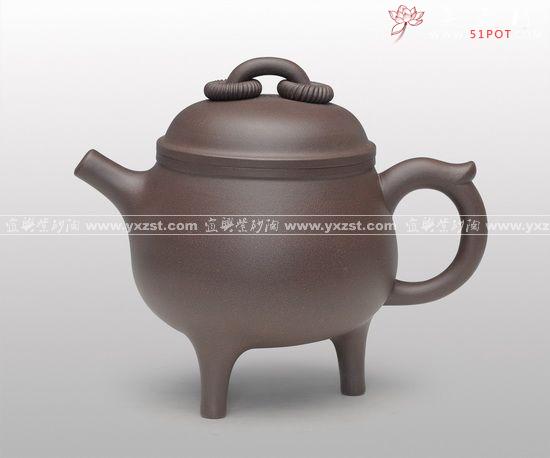 紫砂壶图片：双环三足壶 拷贝 - 美壶网