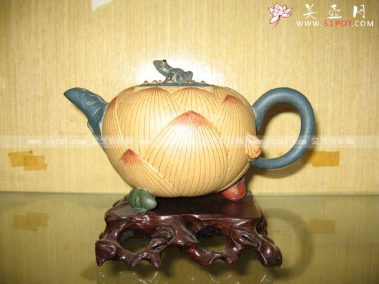 紫砂壶图片：荷花莲子 - 美壶网