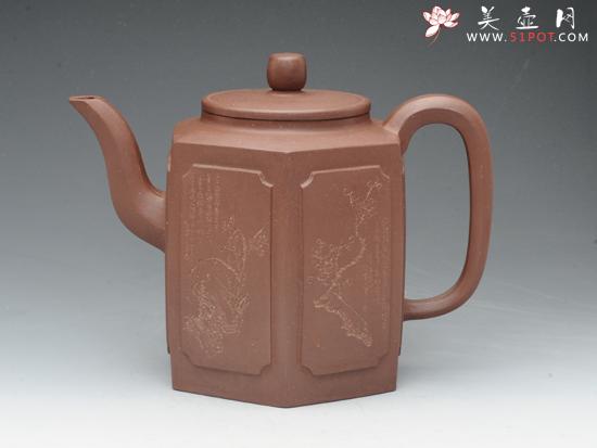 紫砂壶图片：大六方壶 - 美壶网