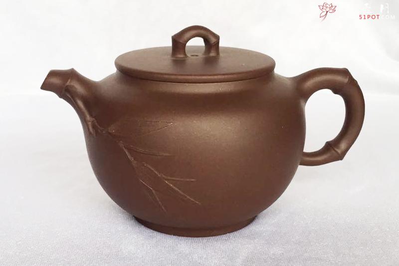 紫砂壶图片：竹韵 - 美壶网